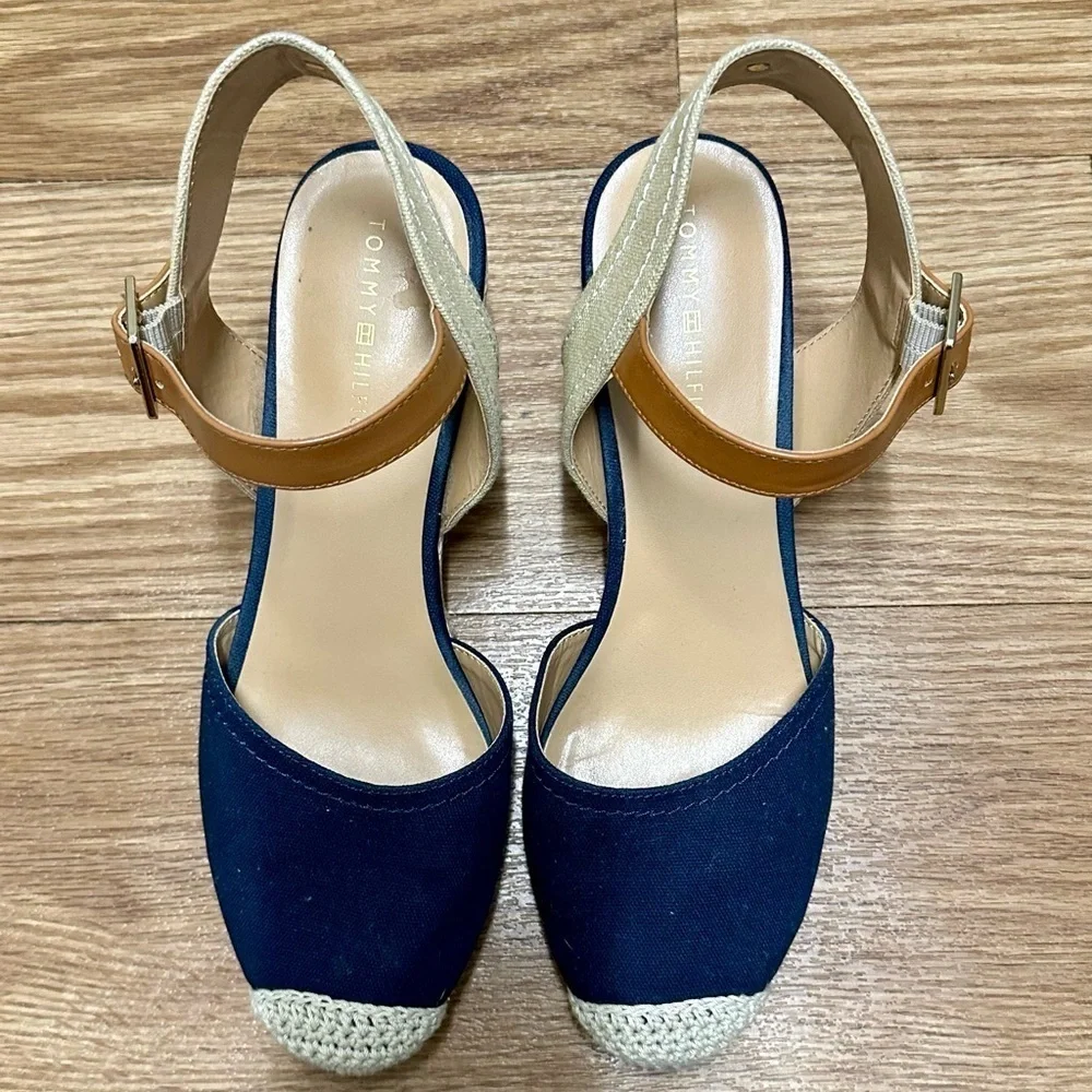 TOMMY HILFIGER wedge platform espadrilles